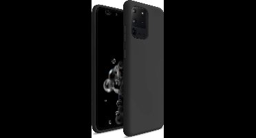 Hoesje Geschikt Voor Samsung Galaxy S20 Ultra Hoesje - Fluweelzachte Microvezel Siliconen Back Cover – Zwart