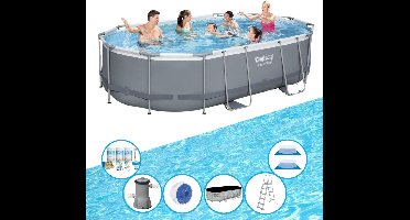 Bestway Zwembad Power Steel - Inclusief accessoires - 488x305x107 cm