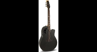Ovation 2078TX-5-G Elite TX Deep Contour Cutaway Black Textured elektrisch-akoestische westerngitaar