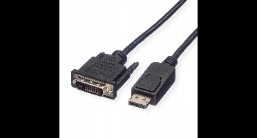 ROLINE DisplayPort naar DVI Kabel (24+1), Zwart, 5m