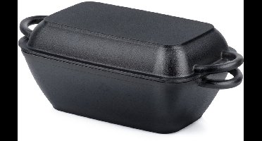 Vilde CAST LINE - Gietijzeren Braadpan 2in1 - 3,5L/1,5L - Met Grilldeksel