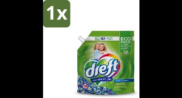1 x Dreft - Vloeibaar Wasmiddel - Ochtendfris Navul - Fris en zuinig - 28 Wasbeurten - Ochtendfris - Vloeibaar Wasmiddel - Navulverpakking - Fris En Zuinig - Duurzame Wasmiddelen