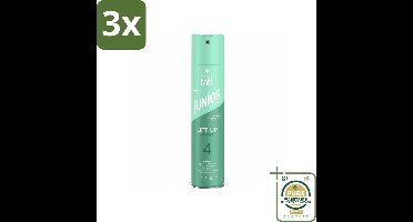 3 x Taft - Lift-Up Volume 4 - Haarspray - Extra volume voor kids - 250 ml - Grootverpakking - Haarspray Voor Kinderen - Extra Volume Voor Kinderen - Lift-up Volume - Kinderhaar - Haarspray Kids
