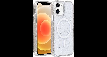 TUNIQ telefoonhoesje voor Apple iPhone 12 - MagSafe met glitter - Transparant