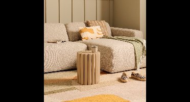 Kruk Fernando - Hout - Beige/Taupe - 30 x 40 x 30 cm (BxHxD)