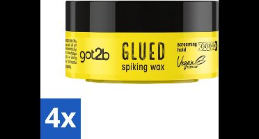 4 x Got2B - Spiking Wax - Glued - 75 ml - Haarkleur - Haartypen - Haartypen - Haartypen - Haartypen