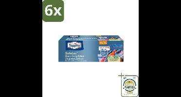 Toppits – Safeloc Diepvrieszakken – 1 Liter – 20 Zakjes - Voordeelverpakking - 6 stuks - Invriezen - Ontdooien