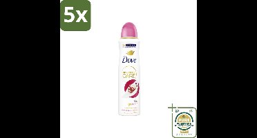 5 x Dove Deodorant Spray - Granaatappel & Citroenverbena - 150 ml - Grootverpakking - Dove Deodorant Spray - Anti-Transpirant - Zweetbehandeling - Geurbeleid - Okselhuid Verzorging
