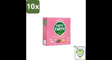 10 x Happy Earth – Shower Bar – 100% Natuurlijk Lavender Ylang – 90 g - Grootverpakking - Douchegel - Natuurlijke Douchegel - Lavendel - Ylang-ylang - Sheaboter