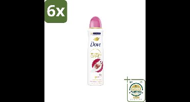 Dove Deodorant Spray - Granaatappel & Citroenverbena - 150 ml - Voordeelverpakking - 6 stuks - Deodorant spray - Granaatappel