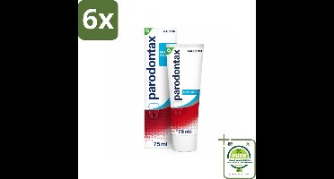 Parodontax – Tandpasta – Zonder Fluoride – 75 ml - Voordeelverpakking - 6 stuks - Tandpasta zonder fluoride - Gezond tandvlees