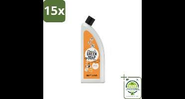 15 x Marcel's Green Soap - Toiletreiniger - Sinaasappel & Jasmijn - Krachtige frisheid - Grootverpakking - Toilet Schoonmaak - Milieuvriendelijke Reiniger - Biologisch Afbreekbare Reiniger - Toilet Reiniger Sinaasappel - Toilet Reiniger Jasmijn
