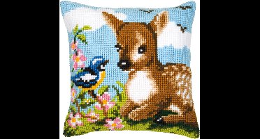 Vervaco - Kruissteekkussen kit - Hertje - PN-0008691 - Borduren - Borduurpakket - Borduurpakket volwassenen - Borduurpakket kind