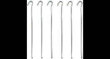 ProPlus Rotspennen / tentharingen - metaal - 12x stuks - 30 cm - kamperen - windscherm - tent