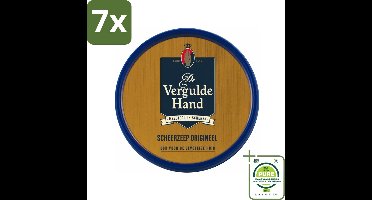 7 x Vergulde Hand Scheerzeeptablet 75 gr - Grootverpakking - Scheerzeep - Scheerzeeptablet - Scheerproduct - Scheerkwast - Gladde Scheerbeurt