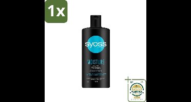 1 x Syoss Moisture Shampoo - Shampoo - Hydraterend - 440 ml- Hydraterend Shampoo - Droog Haar - Haar Verzorging - Zachte Haar - Vochtig Haar