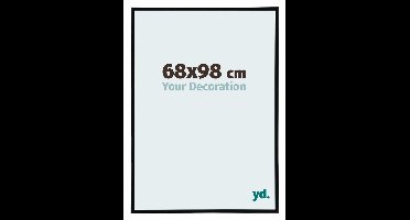 Your Decoration - Puzzellijst 68x98 cm - Zwart Hoogglans - Puzzellijst 1500-2000 stukjes - Kunststof Fotolijst - Annecy