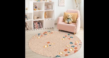 Stijlvol Wasbaar Antislip Vloerkleed Rond – Katoen & Polypropyleen – Voor Kinderkamer Runden 584 2