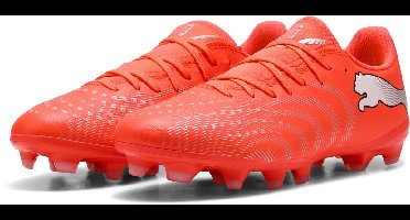 PUMA FUTURE 9 PLAY FG/AG Unisex Sportschoenen - Glowing Red-PUMA White-PUMA Black-PUMA Silver