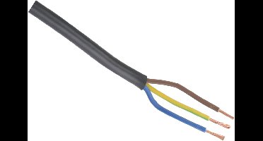 Huishoudkabel â€“ hittebestendig tot 90 graden â€“ 3 x 1.0 mmÂ² â€“ 5 m â€“ zwart