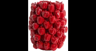 Light & Living Vaas Bellpepper - Rood - 35x33x47cm - Keramiek - - Bloemenvaas - Woondecoratie - Decoratieve vaas voor woonkamer of slaapkamer