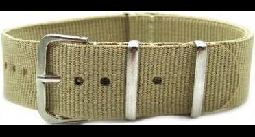 Premium Beige Nato strap 20mm - Horlogeband Beige