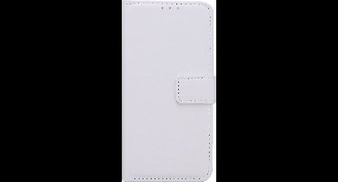 LuxeBass Telefoon Wallet Bookcase voor Samsung Galaxy A6 (2018 )- Portemonnee telefoonhoesje voor Bankpassen - Kunstleer - Siliconen Houder - Magnetische sluiten-  Wit - bookcase - boekhoesje - book case - boek hoesje