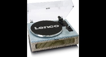 Lenco Platenspeler met Bluetooth - Vier ingebouwde Speakers 40W RMS - LS-440BUBG - Blauw Grijs