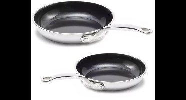 GreenPan Premiere Koekenpannenset - Ø 24 cm + 28cm - RVS