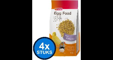 4x Beaphar - ei-krachtvoer kanaries&tropische vogels 1kg - Vogelvoer - 1 kg