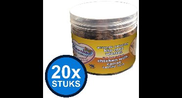 20x Renske - Gezonde beloning kat mini hartjes kip 100gr - Kattenvoer Snacks - 100 g