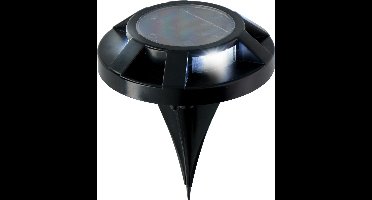 Grondspot - solar - Ø 12 cm - 3x LED - zwart