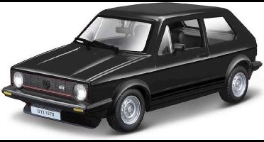 Modelauto Volkswagen Golf MK1 1979 zwart 1:24 - speelgoed auto schaalmodel