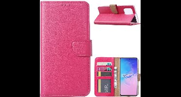 Hoesje Geschikt Voor Samsung Galaxy S10 Lite (2020) Hoesje met Pasjeshouder - Roze