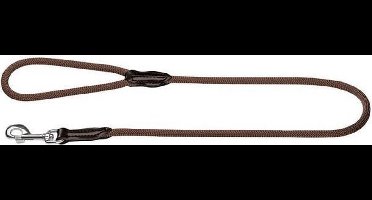 Hunter Looplijn Freestyle Nylon Rond Bruin - Hondenriem - 110x0.8 cm