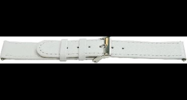 Horlogeband F500 Classic Wit Leer 18x18 mm