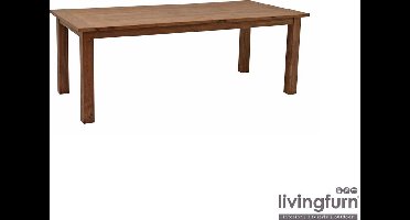 D - Livingfurn - Eetkamertafel DK - Teak Hout - 220x100 cm - Bruin