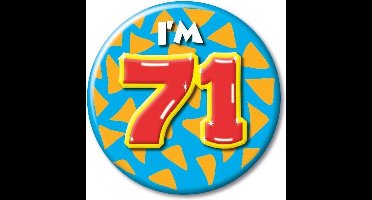 Button klein - i'm 71 Leeftijd Fun gifts