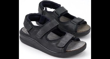 Mobils by Mephisto VALDEN Heren Sandaal - Extra Breed - Zwart - Maat 44