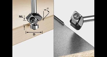 Festool S8 HW 45° D27 12x12 KL Keermes-fasefrees HW 499807