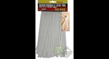 Kabelbinders Wit 4,8 x 200 mm - Trekbandjes - Bundelbandjes - Tiewraps 100 delig