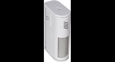 Perel Mini bewegingsmelder met alarm, PIR, 8 m detectiebereik, 60° detectiehoek, IP20, gebruik binnenshuis, wit