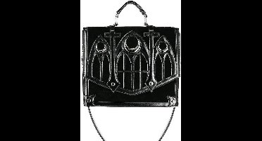 Restyle Gothic Handtas Cathedral Zwart - 28cm x 23cm x 10cm