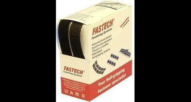 FASTECH® B20-SKL999905 Klittenband Om vast te plakken Hotmelt Haak- en lusdeel (l x b) 5000 mm x 20 mm Zwart 5 m