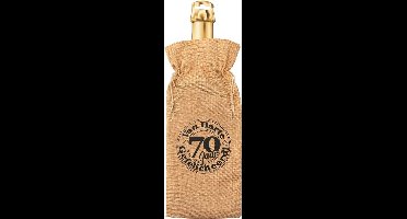 Cadeauverpakking - fles - 70 Jaar - Jute - 42 cm - Paper Dreams