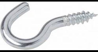 TOOLCRAFT 828108 Schroefhaken, gebogen 50 mm Staal verzinkt 50 stuk(s)
