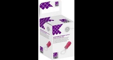 TRU COMPONENTS T1904C061 Ringkabelschoen Dwarsdoorsnede (max.): 1.50 mm² Gat diameter: 5.30 mm Deels geïsoleerd Rood 25