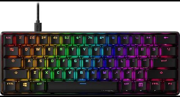HyperX Alloy Origins 60 - Bedraad Gaming Toetsenbord - Mechanisch - HyperX Red Switch - RGB - Qwerty - Zwart
