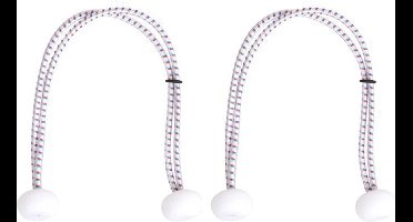 ProPlus Zeilbinder met Kunststof Ballen - 30 cm - Wit - 2 stuks