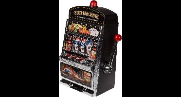 Spaarpot gokautomaat - met LED licht en geluid - kunststof - 37 x 20 cm